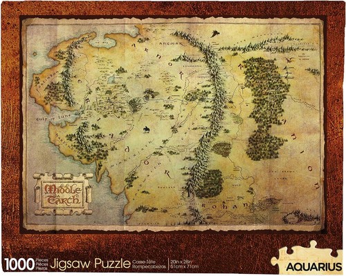 Der hobbit map puzzle 1000 - puzzle,