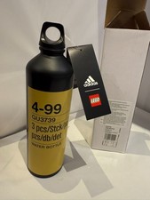 OFFIZIELLE ADIDAS X LEGO SCHRAUBDECKEL METALL WASSER GETRÄNKE FITNESS FLASCHE BRANDNEU GU3739