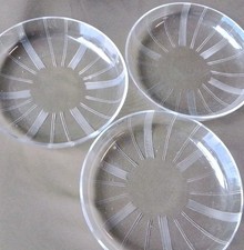 3x Schälchen, Glas Schale, Mid Century Dessertschale rund 14 cm