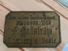 Antikes Messing-/Bronzeschild