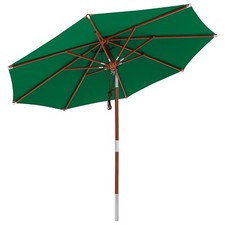 anndora Sonnenschirm Knickschirm Gartenschirm Terrasse 3m rund Dunkelgrün B-Ware