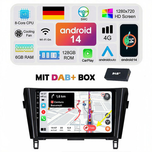 Dab android 128g carplay - dab+,