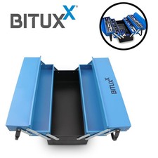 Werkzeugkoffer Werkzeugkasten Werkzeugkiste Aufklappbar mit Griffen leer Bituxx®