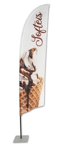 Softeis beachflag gerade 270 - beachflag,
