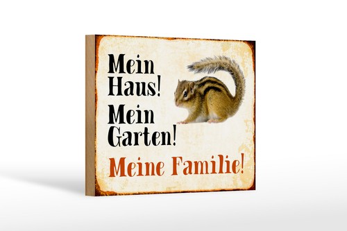 Holzschild tiere 18x12 - holzschild, cm
