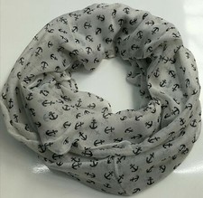 Schlauchschal Maritim Rundschal Tuch Sommer Schal Marine Anker Halstuch Loop