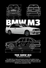 Blechschild BMW M3 30 x 20 cm
