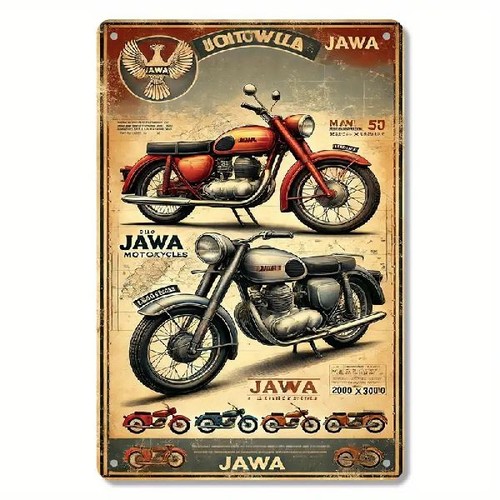Blechschild jawa motorrad - blechschild,