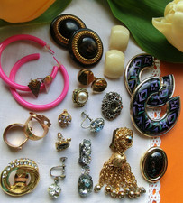 Bastelmaterial alte Ohrclips