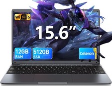 SGIN 15,6 Zoll Laptop 128GB 512GB SSD mit Intel Quad-Core (bis zu 2.5Ghz)