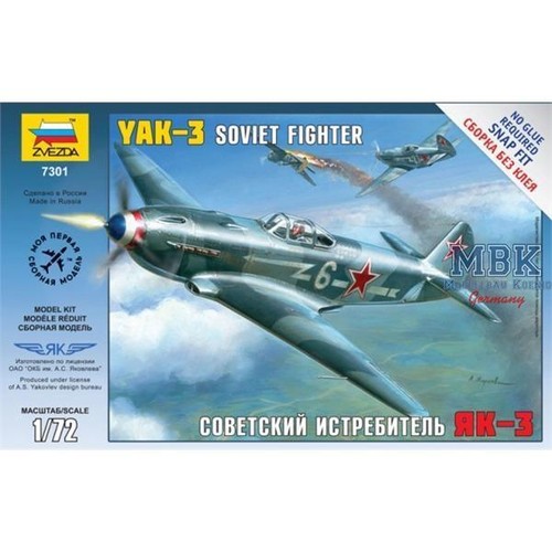 Zvezda zv7301 yakovlev yak - yakovlev, yak-3