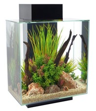 Fluval Edge 2.0 schwarz 46 Liter Nanoaquarium mit LED und Filter Schwarz 