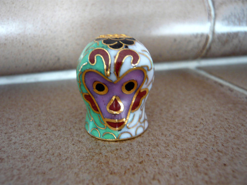 Cloisonne fingerhut affe - fingerhut,