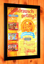Mario World Street Fighter II Donkey Kong Nintendo Classic Mini Poster Werbung gerahmt