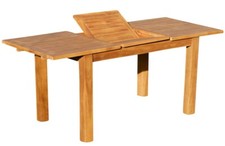 Wuchtiger TEAK BIGFUSS Ausziehtisch 130-180x80 Holztisch Teaktisch Tisch JAV-BIG