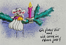Diddl Postkarte - Nr. 52 - Depesche - Weihnachten & Neujahrsgrüße - Spruch