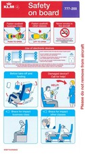 Safety Card / KLM / Boeing