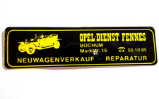 Werbe-Aufkleber Opel Dienst