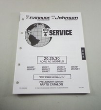 Teilekatalog OMC Evinrude Johnson Außenborder 20 / 25 / 30 Rope AC Models 8/92 