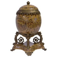 Eierdose Porzellan Bronze