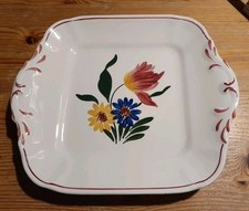 Villeroy & Boch servierplatte Keramik Blumenmuster 23 X 26 cm Handgemalt