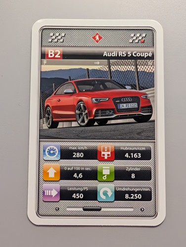 Audi coupé einzelkarte - rs,