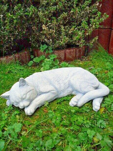Statue katze liegend - statue,
