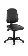 BIMOS Arbeitsdrehstuhl Rollen Kunstlederpolster schwarz 450-620 mm