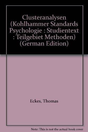 Clusteranalysen kohlhammer - clusteranalysen, (kohlhammer