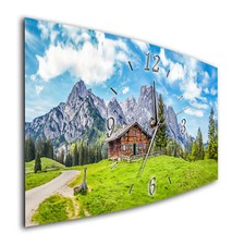 BM Wanduhr 44 cm x 22 cm  leises Uhrwerk Quarzwanduhr 8114-1a Alpen Bayern