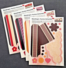 4 Stanzformen Kuchenboxen, Geschenkschachteln, Bastelpackung, Tortenbasteln QVC