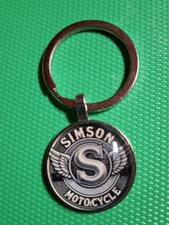 Schlüsselanhänger mit Simson Logo Metall Motorroller Motorrad Schwalbe Neu Ovp