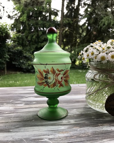 Alt glasdose deckelvase - alt,