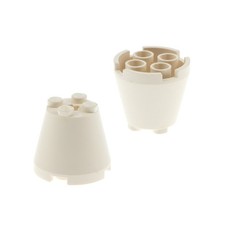 2x Lego Kegel Stein 3x3x2 creme weiß Konus Achs Loch Star Wars Set 75021 6233