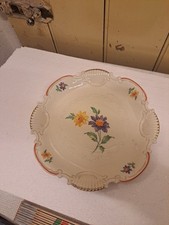 Antike Porzellanschale | Tiefer Teller mit Goldrand & Handmalerei | Historische