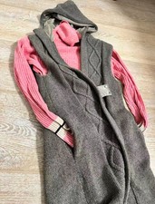 Damen Kaschmir Zopfstrick lang