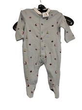 Obaibi Schlafanzug Einteiler Weiss Blau Streifen Maritim , Gr.68 NEU