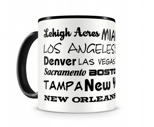 Städtenamen usa amerika tasse - usa,