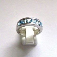 Blauer Topas Silber-Ring -