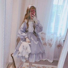 Damen Mädchen Lolita Kleid