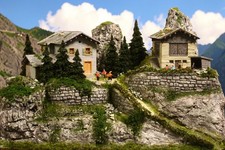 Großes berg diorama - großes, mit