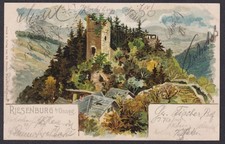 Riesenburg Ryzmburk Hrad Osek AK Litho Böhmen Czech Cechy Cesko postcard