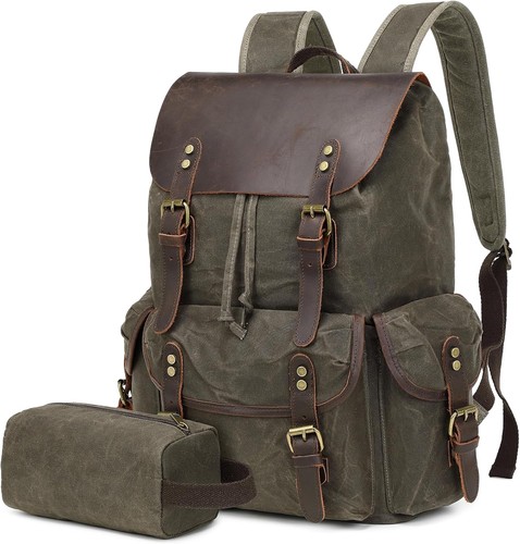 Wogarl vintage leather canvas - leather,