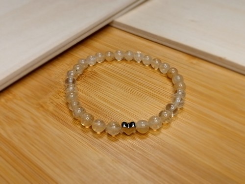 Echtes 6mm citrin armband mit - echtes,