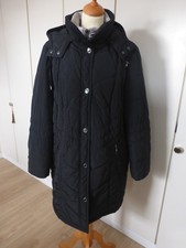 Bexleys Damen Winterjacke 48 Steppjacke länger schwarz grau Kapuze modern