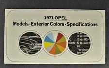 1971 Opel Paint Chip Colors