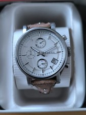 Fossil Armbanduhr Damenuhr - Edelstahl Leder Watch