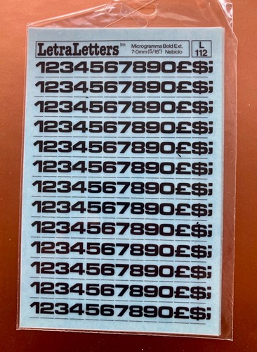 Letraset letra letters 112 - letraset,