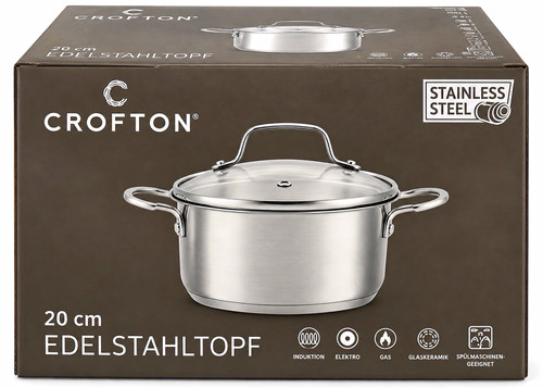 Crofton edelstahl kochtopf - edelstahl, 20