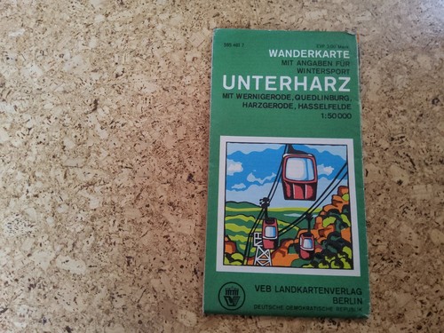 Wanderkarte unterharz ddr - wanderkarte, (ddr